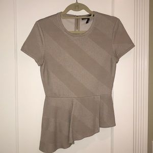 BCBG asymmetrical peplum Top